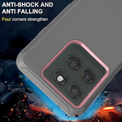for Moto Edge 2025 Phone Case 3 in 1 Shockproof TPU Hard PC Bumper Drop-Proof Shell Light Gray - color: Lihgt Gray