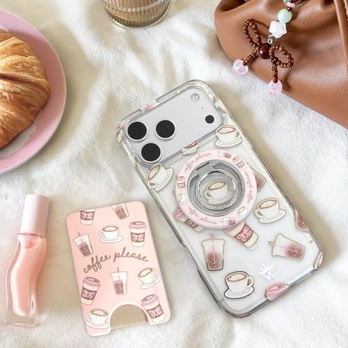 VELVET CAVIAR compatible with MagSafe Wallet 2.0 | Magnetic Card Holder Wallet for iPhone 17/16/15/14/13/12 or Phone Cases compatible with MagSafe | Coffee Please - color: Coffee Please
