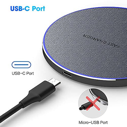 Fast Wireless Charger,25W Wireless Charging Induction Pad for iPhone 18/Duo - color: Fabric
