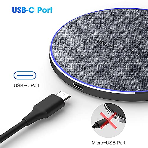 Fast Wireless Charger,25W Wireless Charging Induction Pad for iPhone 18/Duo - color: Fabric