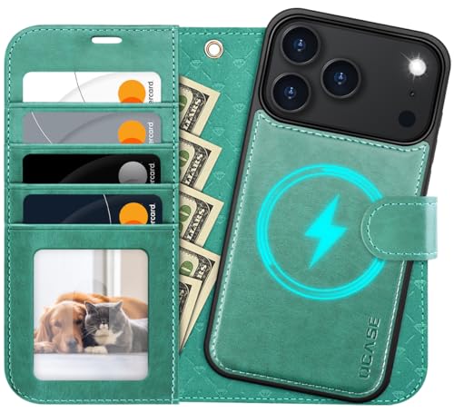 OCASE for iPhone 17 Pro Max Detachable Wallet Case with Card Holder, 2 in 1 PU Leather Flip Folio with RFID Blocking Stand Wrist Strap Shockproof Phone Cover 6.9 Inch 2025, Green - color: Green, size: iPhone 17 Pro Max