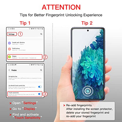 JETech Screen Protector for Galaxy S20 FE, 2+2 Pack - size: Galaxy S20 FE