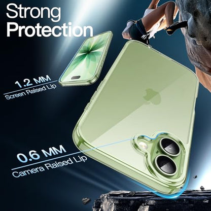 JETech Case for iPhone 17, Anti-Yellowing, Sage | Shockproof Protection, Scratch Resistant Hard PC Back, Durable Transparent TPU Bumper - color: Sage, size: iPhone 17