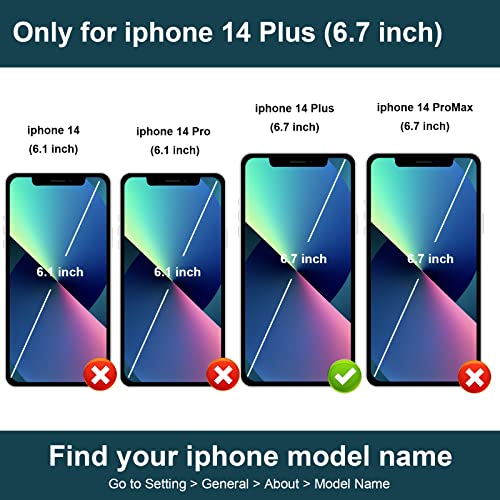 Folosu Compatible with iPhone 14 Plus Case Wallet with Card Holder, 360°Rotation Finger Ring Holder Kickstand, RFID Blocking Leather Protective Double Buttons Shockproof Cover 6.7 Inch Green - color: Mint Green, size: iPhone 14 Plus