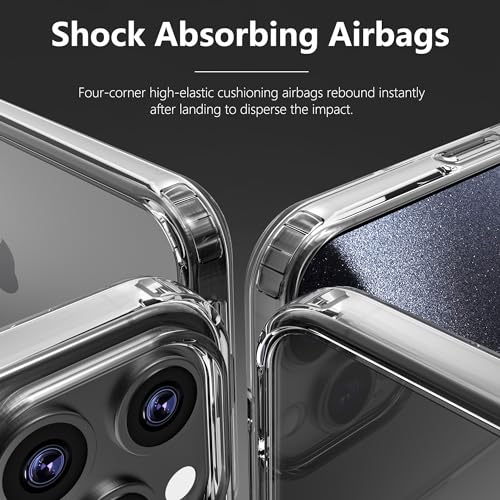 ONES Case for iPhone 14 Pro, Slim Clear Transparent Case [PC + TPU Hybrid] with Military-Grade Drop Protection, Anti-Yellowing Shockproof Silicone Hard Cover - color: HD Highly Clear, size: iPhone 14 Pro
