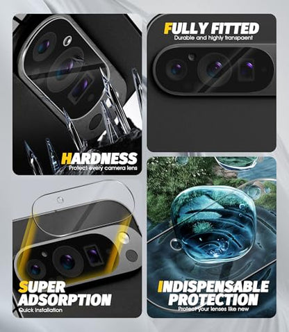 Orzero (3 Pack) Camera Lens Protector Compatible for Google Pixel 9 Pro 6.3 inch (Not for XL Model) Protector de Cámera Case Friendly Tempered Glass 9H High Definition Microphone Cutout Anti-Scratch - size: Google Pixel 9 Pro 6.3 inch