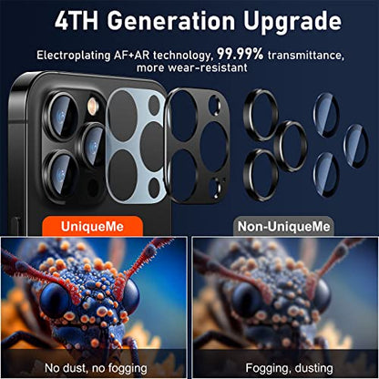 UniqueMe for iPhone 13 Pro/iPhone 13 Pro Max Camera Lens Protector-Graphite - color: Graphite