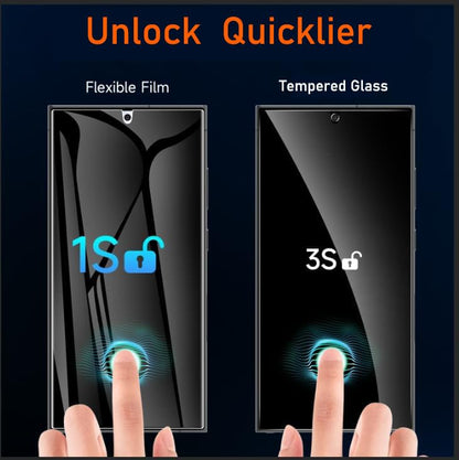 CYCFAIML【2 Pack for Samsung Galaxy S25 Ultra Privacy Screen Protector [Not Glass], Anti-Spy Flexible Film,Full Coverage，Sensitive Touch & Fingerprint Unlock, Anti-Scratch Shock-Resistant - size: S25 Ultra
