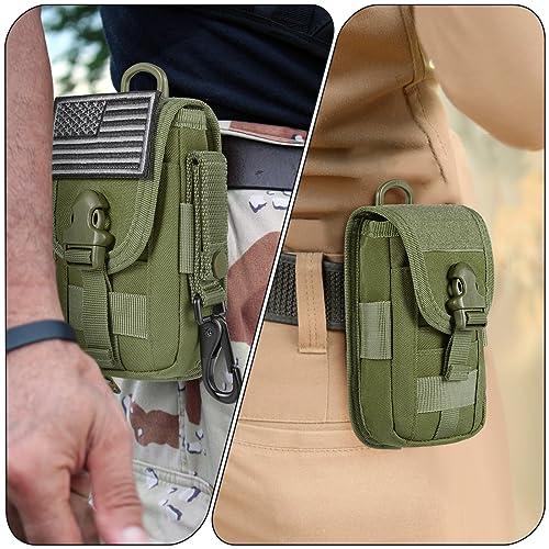 SOWHUP Tactical Molle Pouch Cell Phone Pouch Holster Small Utility EDC Pouch Gadget Organizer Bag - color: Army Green2