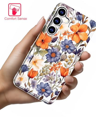 for Samsung Galaxy S24 / S25 Case - Blue Nice Floral - color: Blue Nice Floral