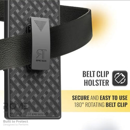 Designed for Samsung Galaxy S24 Ultra Case with Belt Clip Holster | Rugged Holster & Protective Phone Case Combo with Anti-Slip Texture - Black - style: Galaxy S24 Ultra