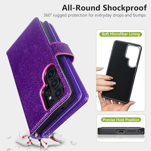 Varikke for Galaxy S26 Ultra Wallet Case Magnetic Detachable, Deep Purple - color: Dark Purple, size: Galaxy S26 Ultra 6.9"