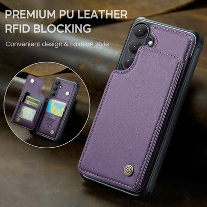 Kowauri for Samsung Galaxy S26 Case, PU Leather Wallet Case for Women Men with RFID Blocking Card Holder Slot Magnetic Closure Shockproof Protective Phone Cover for Samsung Galaxy S26 (Purple) - color: Purple