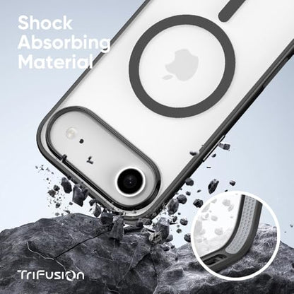 FLOLAB Surtect Tri-Fusion Magnetic for iPhone 17 Air Case Protective Slim Design Magsafe Compatible Military Grade - Black Matte Translucent - color: Black Matte Translucent, size: iPhone 17 Air