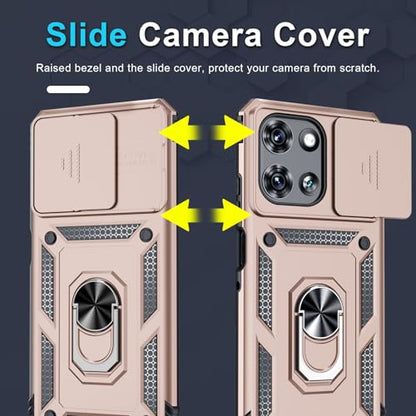 for Moto G Power 5G 2026/2025 Case Built in Slide Camera Cover Rose Gold - color: Rose Gold, size: Moto G Power 5G(2025)
