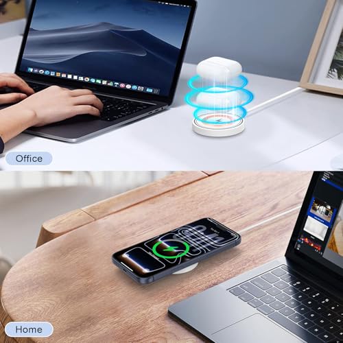 for Samsung S26 Ultra Wireless Charger Pad Fast Charger Magnetic Mat 15W - color: White-2 Pack