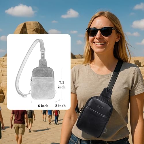 Travel Small Sling Bag for Women Anti Theft Crossbody Bags Phone Purse Cross Body Fanny Pack Over the Shoulder Bags(Black) - color: Black Dark