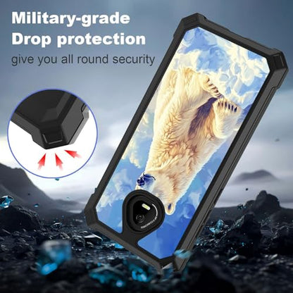 for Schok Volt Sv67q Sv67332 Case with Screen Protector, Military Grade Drop Protection, Dual Layer Hybrid Shockproof Protection TPU Phone Case for Schok Volt Sv67q, Polar Bear - color: Polar Bear