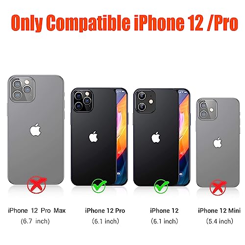Battery Case for iPhone 12/12 Pro,Upgraded 10000mAh Portable Protective Charging Case with Wireless Charging Compatible with iPhone 12/12 Pro (6.1 inch) Battery Pack Charger Cover with Carplay (Black) - size: iPhone 12/12 Pro