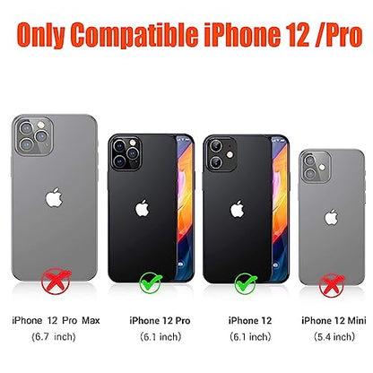 Battery Case for iPhone 12/12 Pro,Upgraded 10000mAh Portable Protective Charging Case with Wireless Charging Compatible with iPhone 12/12 Pro (6.1 inch) Battery Pack Charger Cover with Carplay (Black) - size: iPhone 12/12 Pro