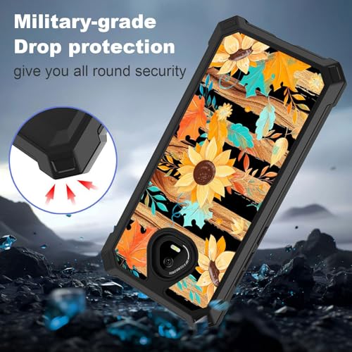 for Schok Volt Sv67q Sv67332 Case with Screen Protector, Military Grade Drop Protection, Dual Layer Hybrid Shockproof Protection TPU Phone Case for Schok Volt Sv67q, Flowers - color: Flowers