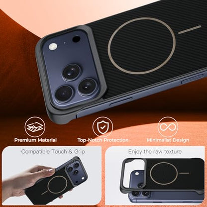 Phone Case Crafted for iPhone 17 Pro,Black - color: Black-2, size: iPhone 17 Pro