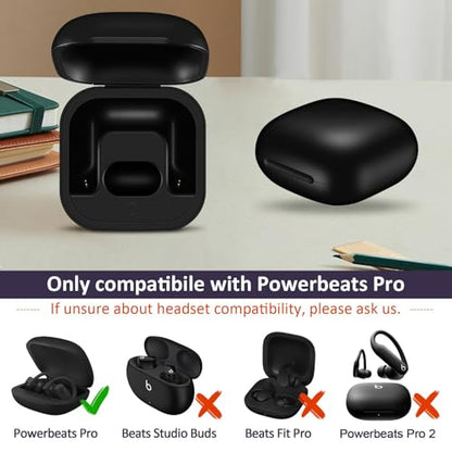 Replacement Charging Case Compatible with Powerbeats Pro: Charger Case with Bluetooth Pairing Button, 700mAh Battery, Not Included Earbuds - color: Powerbeats Pro 1 Black