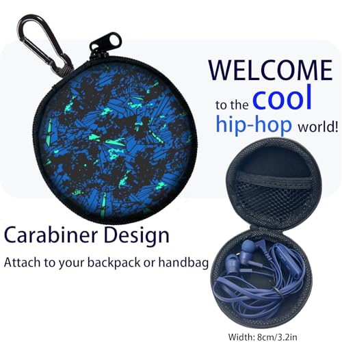 Teens Wired Earbuds with Case, 3.5mm Headphones for School, Classic Blue - color: Classic Blue