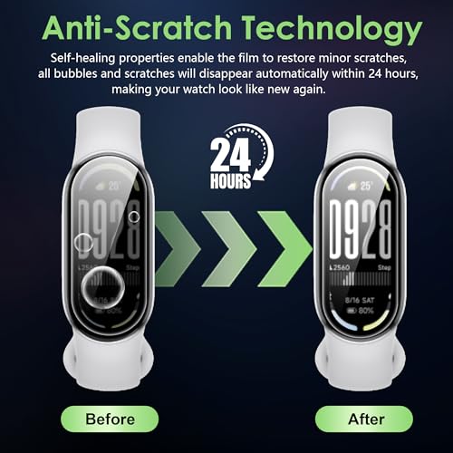 Compatible for Xiaomi Band 10 screen protector, Anti-Scratch 3D Full Screen Coverage flim, Case Friendly, HD Ultra, 3 PACK - size: Xiaomi Band 10