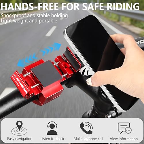 Bike Handlebar Mounts for 4.5-7.5 Phones (Red) - color: Red