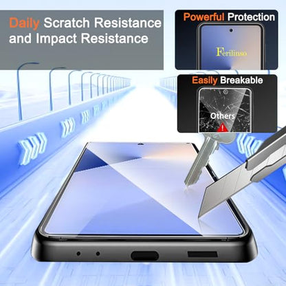 Ferilinso Screen Protector for Samsung Galaxy Z Flip 7, Tempered Glass Back | 3 Pack, 9H+ Hardness, Military-Grade Shatterproof, Case Friendly, Easy Installation Bubble Free, with Camera Lens Protector - size: Samsung Galaxy Z Flip 7-Clear