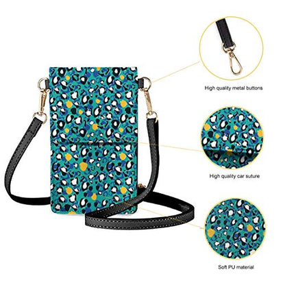 WELLFLYHOM Mini Touchscreen Crossbody Phone Bags for Women with Card Slots Shoulder Bag Purse Leather - color: 1 Cartoon Owl