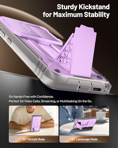 Poetic Revolution Case for Samsung Galaxy S26 Ultra, [Slide Camera Cover], [20FT Mil-Grade Drop Tested], Full-Body Military Grade Rugged Dual-Layer Shockproof Cover with Kickstand, Purple - color: Purple, size: Galaxy S26 Ultra