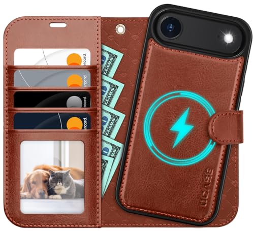 OCASE for iPhone Air Detachable Wallet Case with Card Holder, 2 in 1 PU Leather Flip Folio with RFID Blocking Stand Wrist Strap Shockproof Phone Cover 6.5 Inch 2025, Dark Brown - color: Dark Brown, size: iPhone Air