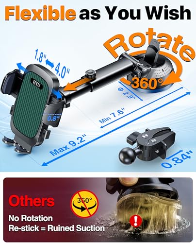 HTU 2026 Ultimate Best【True Military-Grade & Safety Cert】 Car Phone Holder - color: Green