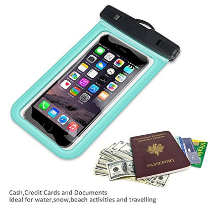 Universal Waterproof Case with Super Sealability Technology, Cellphone Dry Bag Pouch with Sensitive PVC Touch Screen for Cellphone Up to 6.0" Diagonal