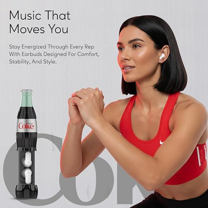 Diet Coke Bottle Shaped Wireless Earbuds – Bluetooth 5.0 Headphones with Built-in Mic, Voice Assistant Compatibility, 9H Playtime, HD Stereo Sound, Noise Cancelling – Compatible with Apple & Android - color: Grey