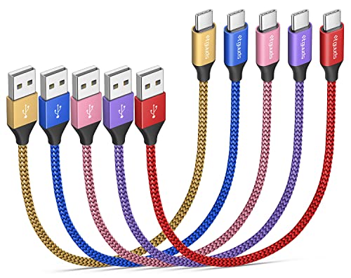 etguuds USB to USB C Cable 1ft, 5-Pack USB A to USB C Cable Fast Charging - size: 1ft