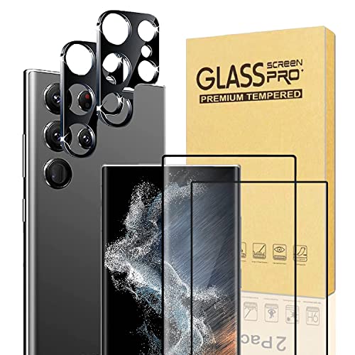 XDesign [2+2 Pack Galaxy S23 Ultra Screen Protector, 9H Tempered Glass Scratch Resistant, Ultrasonic Fingerprint Support, For Samsung Galaxy S23 Ultra 5G 6.8 Inch Glass Screen Protector - size: for Galaxy S23 Ultra 6.8"