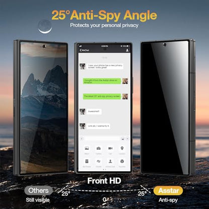 Asstar 2 Pack Samsung Galaxy Z Fold 7 Privacy Screen Protector - color: Black-Galaxy Z Fold 7