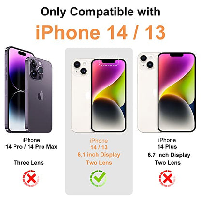 for iPhone 14, iPhone 13 Clear Card Case, Protective Shockproof TPU Slim Wallet Phone Case with Card Holder - size: iPhone 14 / 13