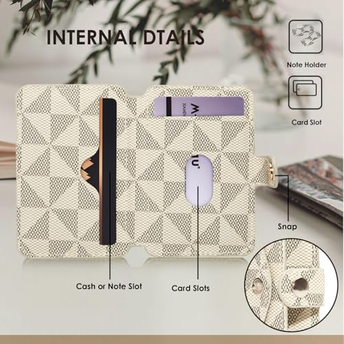 M-Plateau Phone Wallet Stick on for Cases, Sticky Wallet for Back of Phone - color: off White