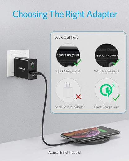 Anker 313 Qi-Certified 10W Fast Wireless Charger Pad - color: Black
