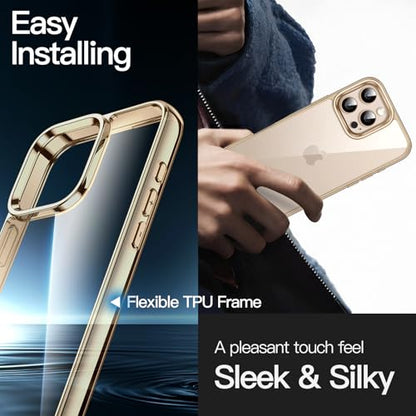 JETech Case for iPhone 16 Pro Max, Anti-Yellowing, Desert Titanium | Shockproof Protection, Scratch Resistant Hard PC Back, Durable Transparent TPU Bumper - color: Desert Titanium, size: iPhone 16 Pro Max
