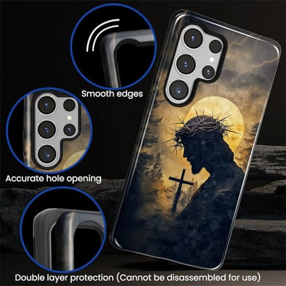 CARLOCA Case for Samsung Galaxy S26 Ultra,Faith Inspired Christians Scripture Design- Hybrid Dual Protection Soft TPU+ Hard PC,Shockproof Anti- Scratch Cover Men Women Stylish Protective Phone Case - color: Faith Inspired Christians Scripture, size: Galax