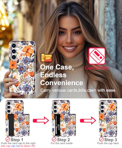 for Samsung Galaxy S24 / S25 Case - Blue Nice Floral - color: Blue Nice Floral