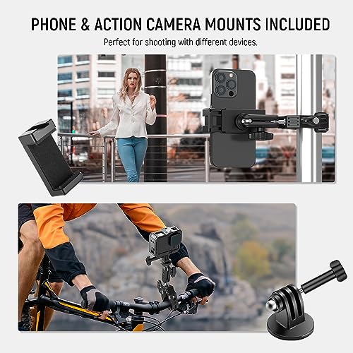 NEEWER Super Clamp with 3" Dual Ballhead Magic Arm, Cold Shoe, ST83 - style: ST83