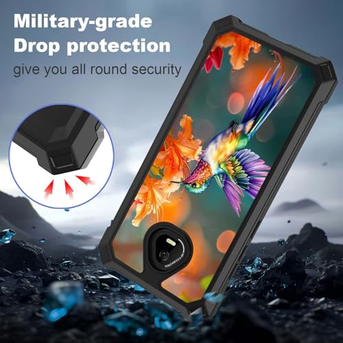 for Schok Volt Sv67q Sv67332 Case with Screen Protector, Military Grade Drop Protection, Dual Layer Hybrid Shockproof Protection TPU Phone Case for Schok Volt Sv67q, Hummingbird - color: Hummingbird
