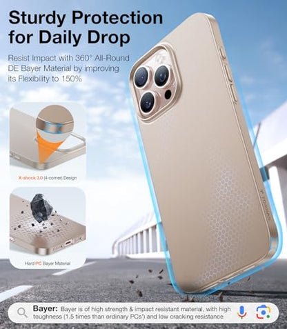 TORRAS Magnetic Slim Fit for iPhone 16 Pro Case 6.3 inch, Ultra-Thin 16 Pro Case Compatible with MagSafe, Lightweight Matte Anti-Scratch Hard PC Cover Phone Case for iPhone 16 Pro, Desert Titanium - color: 3-Desert Titanium