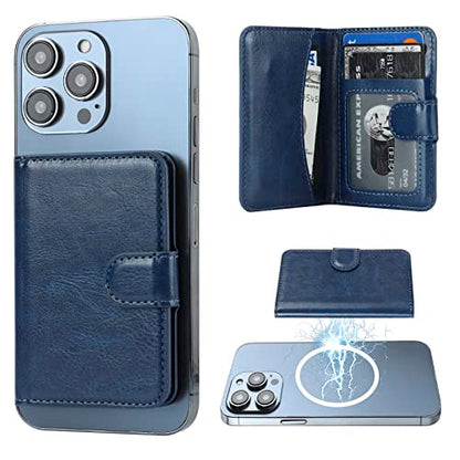 Bocasal for MagSafe Card Wallet for iPhone, Blue - color: Blue